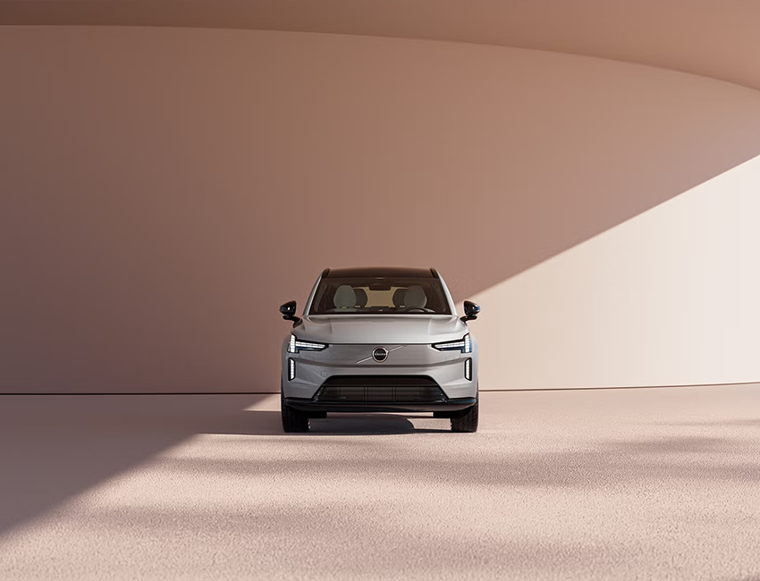 Vue avant du Volvo EX90 avec écran tactile central